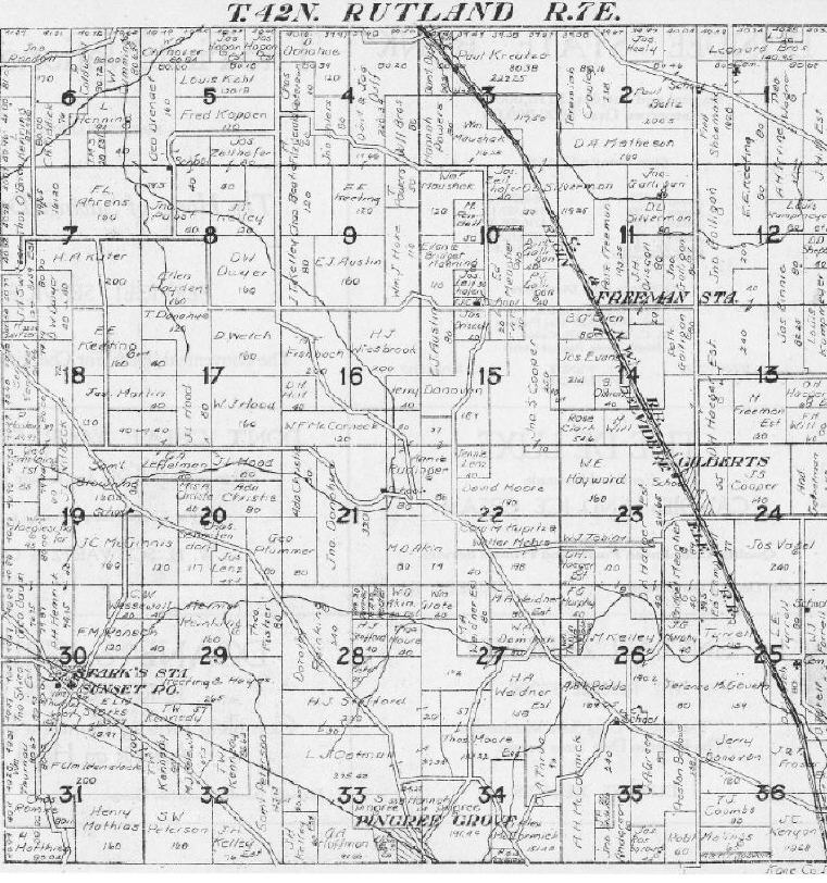 A 1920 plat map of the Village of Gilberts